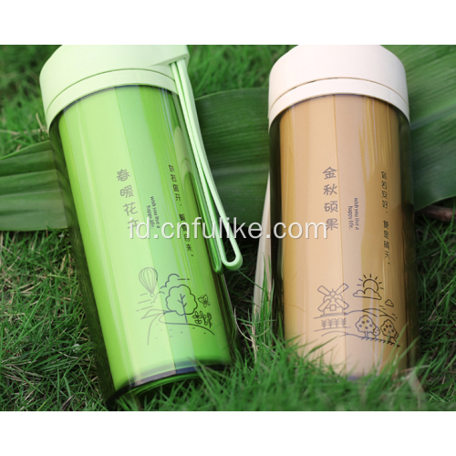 Mug Plastik Dinding Anti Bocor Bambu Anti Bocor